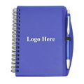 Plastic Cover Spiral Notebook with Pen